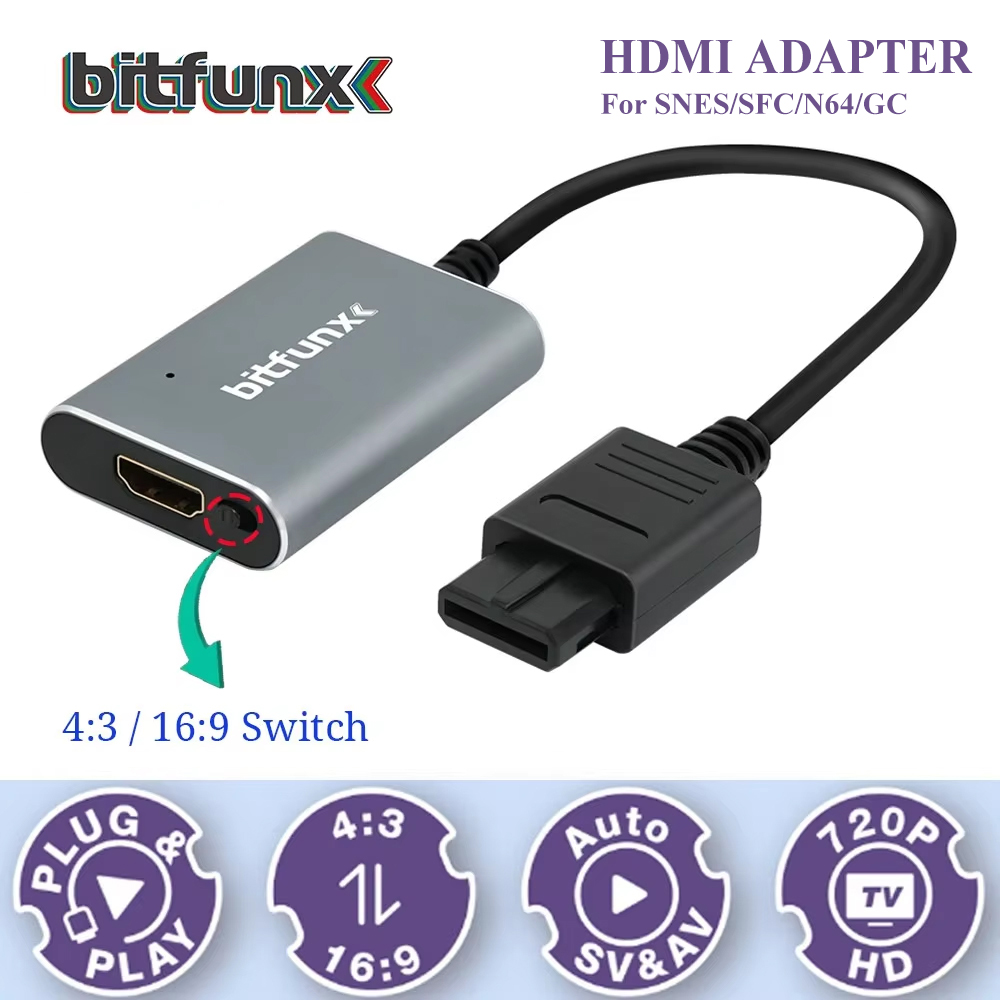 Gaming Console Vintage - Bitfunx 720P Svideo / AV To