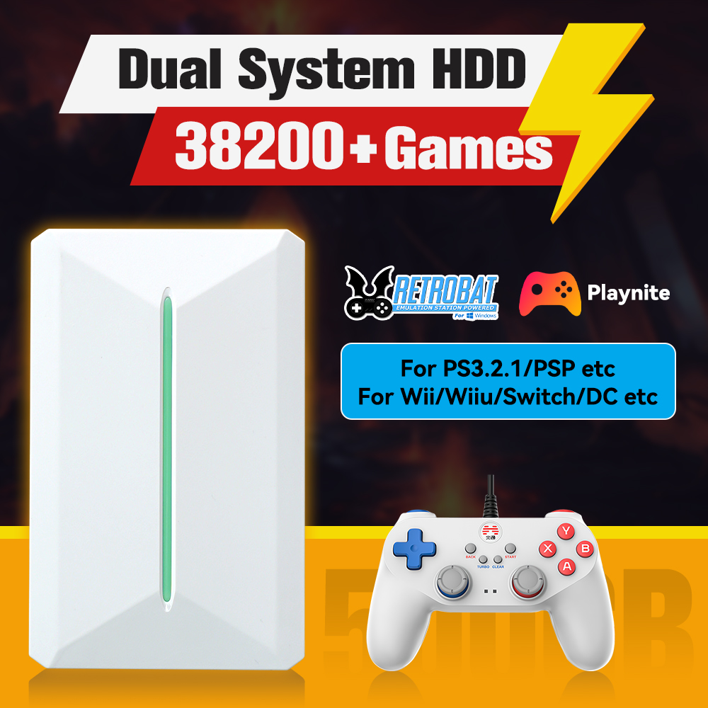 Gaming Console With Gta - Retrobat＆Playnite System HDD Retro Game Console