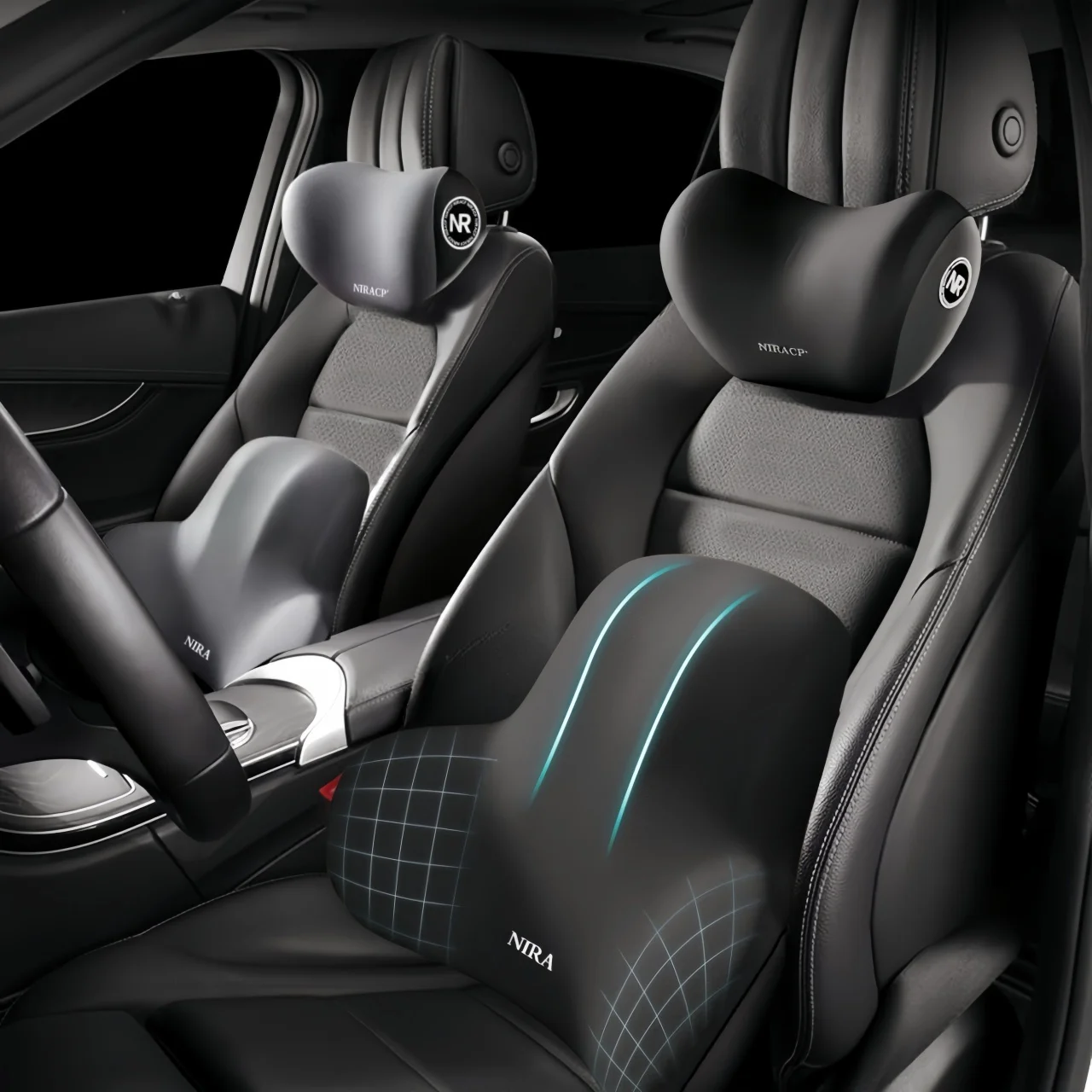 Gaming Chair Cushion - Car Seat Neck Pillow & Lumbar