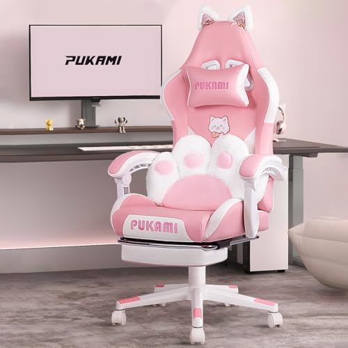 Pink Gaming Chair Cute with Ca - Gaming Chair Cushion ulasan dan harga