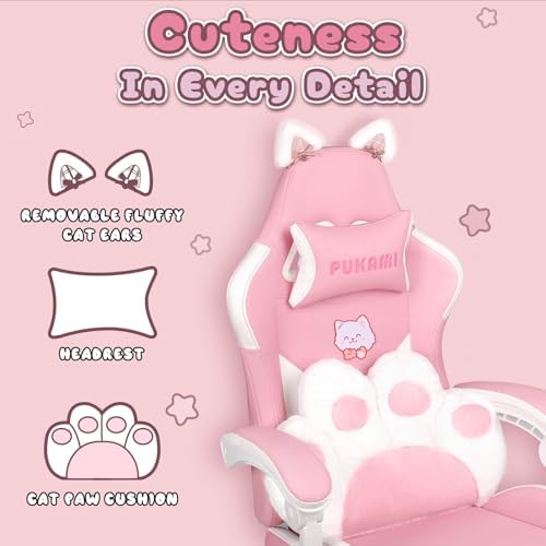 Pink Gaming Chair Cute with Ca - Gaming Chair Cushion ulasan dan harga