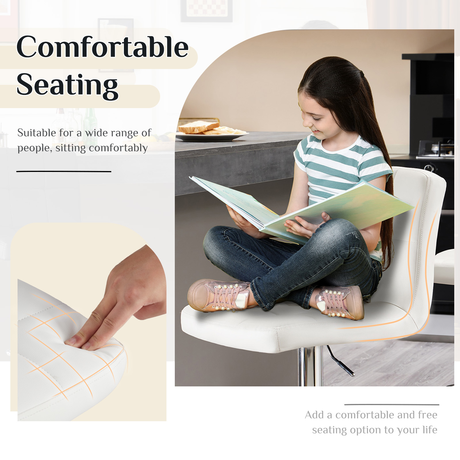 JHK Ergonomic Armless PU Leath - Gaming Chair Cushion ulasan dan harga