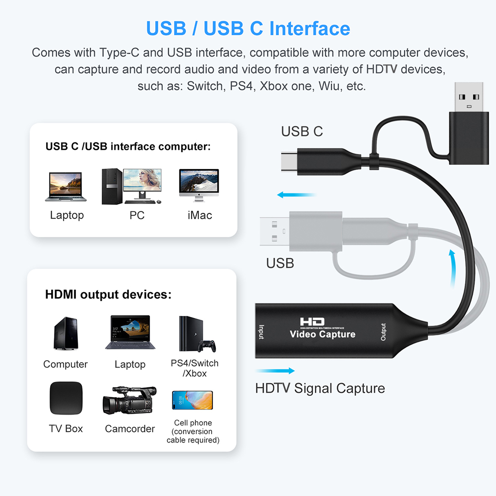 4K HDMI-compatible USB Video C - Pad Gaming Console ulasan dan harga